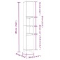 vidaXL Badschrank Grau Sonoma 30x30x190 cm Holzwerkstoff vidaXL Badschrank Grau Sonoma 30x30x190 cm Holzwerkstoff
