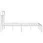 vidaXL Bettgestell mit Kopfteil Metall Weiß 183x213 cm vidaXL Bettgestell mit Kopfteil Metall Weiß 183x213 cm