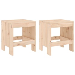vidaXL Gartenhocker 2 Stk. 40x36x45 cm Massivholz Kiefer
