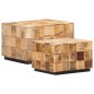 vidaXL Couchtische 2 Stk. in Block-Design Raues Mango-Massivholz vidaXL Couchtische 2 Stk. in Block-Design Raues Mango-Massivholz