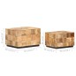 vidaXL Couchtische 2 Stk. in Block-Design Raues Mango-Massivholz vidaXL Couchtische 2 Stk. in Block-Design Raues Mango-Massivholz