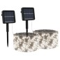 vidaXL Solar-Lichterkette 2 Stk. 2x200 LED Kaltweiß Innen Außen vidaXL Solar-Lichterkette 2 Stk. 2x200 LED Kaltweiß Innen Außen