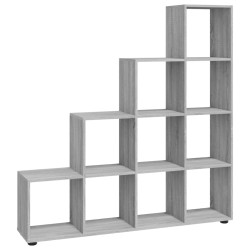 vidaXL Treppenregal Grau Sonoma 142 cm Holzwerkstoff