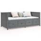 vidaXL Tagesbett Grau 90x200 cm Massivholz Kiefer vidaXL Tagesbett Grau 90x200 cm Massivholz Kiefer