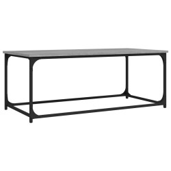 vidaXL Couchtisch Grau Sonoma 102x50x40 cm Holzwerkstoff und Eisen
