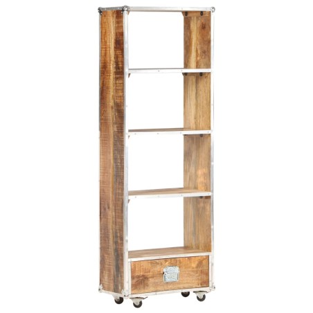 vidaXL Bücherregal 56x28x163 cm Raues Mango-Massivholz
