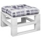 Palettenkissen Grau Karomuster 58x58x10 cm Stoff Palettenkissen Grau Karomuster 58x58x10 cm Stoff
