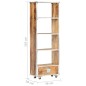 vidaXL Bücherregal 56x28x163 cm Raues Mango-Massivholz vidaXL Bücherregal 56x28x163 cm Raues Mango-Massivholz