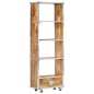 vidaXL Bücherregal 56x28x163 cm Raues Mango-Massivholz vidaXL Bücherregal 56x28x163 cm Raues Mango-Massivholz
