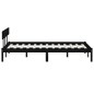 vidaXL Massivholzbett Schwarz Kiefer 160x200 cm vidaXL Massivholzbett Schwarz Kiefer 160x200 cm