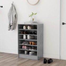 vidaXL Schuhschrank Betongrau 60x35x92 cm Holzwerkstoff