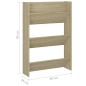 vidaXL Wand-Schuhschränke 2 Stk. Sonoma-Eiche 60x18x90cm Holzwerkstoff vidaXL Wand-Schuhschränke 2 Stk. Sonoma-Eiche 60x18x90cm Holzwerkstoff