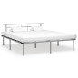 vidaXL Bettgestell Grau Metall 200x200 cm vidaXL Bettgestell Grau Metall 200x200 cm