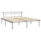 vidaXL Bettgestell Grau Metall 200x200 cm vidaXL Bettgestell Grau Metall 200x200 cm