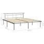 vidaXL Bettgestell Grau Metall 200x200 cm vidaXL Bettgestell Grau Metall 200x200 cm