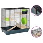 vidaXL Hamsterkäfig Grau 58x32x54 cm Polypropylen und Metall vidaXL Hamsterkäfig Grau 58x32x54 cm Polypropylen und Metall