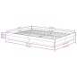 vidaXL Massivholzbett Honigbraun 120x200 cm vidaXL Massivholzbett Honigbraun 120x200 cm