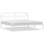 vidaXL Bettgestell mit Kopfteil Metall Weiß 193x203 cm vidaXL Bettgestell mit Kopfteil Metall Weiß 193x203 cm