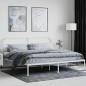 vidaXL Bettgestell mit Kopfteil Metall Weiß 193x203 cm vidaXL Bettgestell mit Kopfteil Metall Weiß 193x203 cm