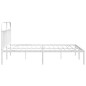 vidaXL Bettgestell mit Kopfteil Metall Weiß 193x203 cm vidaXL Bettgestell mit Kopfteil Metall Weiß 193x203 cm