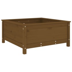 vidaXL Pflanzkübel Honigbraun 82,5x82,5x39 cm Massivholz Kiefer