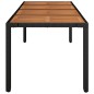 vidaXL Gartentisch mit Holzplatte Schwarz 190x90x75 cm Poly Rattan vidaXL Gartentisch mit Holzplatte Schwarz 190x90x75 cm Poly Rattan