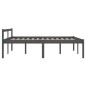 vidaXL Massivholzbett Grau Kiefer 140x190 cm vidaXL Massivholzbett Grau Kiefer 140x190 cm
