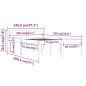 vidaXL Massivholzbett Grau Kiefer 140x190 cm vidaXL Massivholzbett Grau Kiefer 140x190 cm
