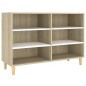 vidaXL Sideboard Weiß und Sonoma-Eiche 103,5x35x70 cm Holzwerkstoff vidaXL Sideboard Weiß und Sonoma-Eiche 103,5x35x70 cm Holzwerkstoff