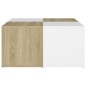 vidaXL Couchtische 4 Stk. Weiß Sonoma-Eiche 33x33x33 cm Holzwerkstoff vidaXL Couchtische 4 Stk. Weiß Sonoma-Eiche 33x33x33 cm Holzwerkstoff