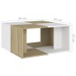 vidaXL Couchtische 4 Stk. Weiß Sonoma-Eiche 33x33x33 cm Holzwerkstoff vidaXL Couchtische 4 Stk. Weiß Sonoma-Eiche 33x33x33 cm Holzwerkstoff