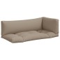 Palettenkissen 3-tlg. Taupe Stoff Palettenkissen 3-tlg. Taupe Stoff