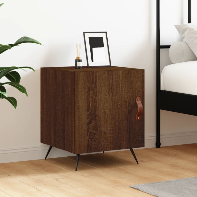 vidaXL Nachttisch Braun Eichen-Optik 40x40x50 cm Holzwerkstoff vidaXL Nachttisch Braun Eichen-Optik 40x40x50 cm Holzwerkstoff