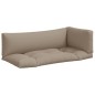 Palettenkissen 3-tlg. Taupe Stoff Palettenkissen 3-tlg. Taupe Stoff