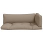 Palettenkissen 3-tlg. Taupe Stoff Palettenkissen 3-tlg. Taupe Stoff
