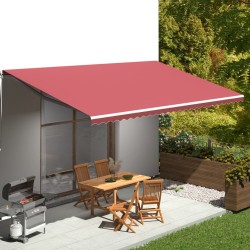 vidaXL Markisenbespannung Burgunderrot 6x3,5 m