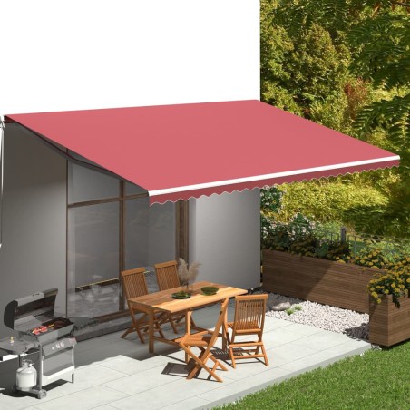 vidaXL Markisenbespannung Burgunderrot 6x3,5 m