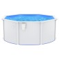 vidaXL Pool mit Stahlwand 300x120 cm Weiß vidaXL Pool mit Stahlwand 300x120 cm Weiß