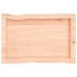 vidaXL Tischplatte 60x40x6 cm Massivholz Eiche Unbehandelt Baumkante vidaXL Tischplatte 60x40x6 cm Massivholz Eiche Unbehandelt Baumkante