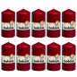 Bolsius Stumpenkerzen 10 Stk. 120 x 58 mm Weinrot Bolsius Stumpenkerzen 10 Stk. 120 x 58 mm Weinrot