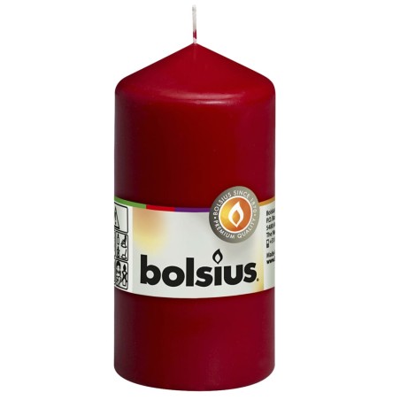 Bolsius Stumpenkerzen 10 Stk. 120 x 58 mm Weinrot