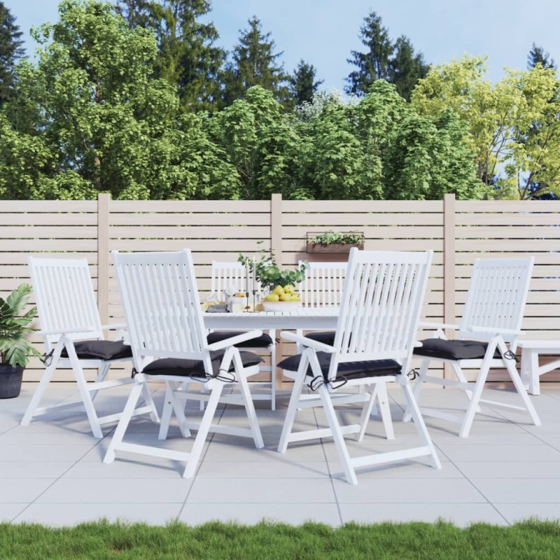 Stuhlkissen 6 Stk. Anthrazit 50x50x7 cm Oxford-Gewebe Stuhlkissen 6 Stk. Anthrazit 50x50x7 cm Oxford-Gewebe