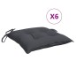 Stuhlkissen 6 Stk. Anthrazit 50x50x7 cm Oxford-Gewebe Stuhlkissen 6 Stk. Anthrazit 50x50x7 cm Oxford-Gewebe