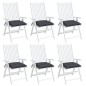 Stuhlkissen 6 Stk. Anthrazit 50x50x7 cm Oxford-Gewebe Stuhlkissen 6 Stk. Anthrazit 50x50x7 cm Oxford-Gewebe