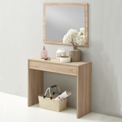 FMD Schreibtisch mit Breiter Schublade 100×40×80 cm Eichenbraun