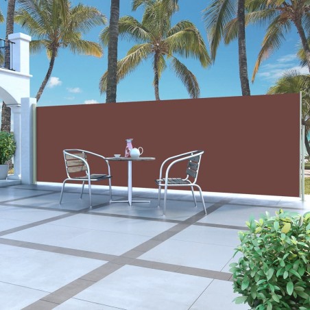 vidaXL Seitenmarkise Ausziehbar 160x500 cm Braun