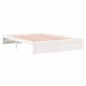 vidaXL Massivholzbett Weiß 135x190 cm Double Kiefer vidaXL Massivholzbett Weiß 135x190 cm Double Kiefer