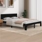 vidaXL Massivholzbett Schwarz Kiefer 140x190 cm vidaXL Massivholzbett Schwarz Kiefer 140x190 cm