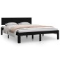 vidaXL Massivholzbett Schwarz Kiefer 140x190 cm vidaXL Massivholzbett Schwarz Kiefer 140x190 cm