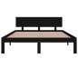 vidaXL Massivholzbett Schwarz Kiefer 140x190 cm vidaXL Massivholzbett Schwarz Kiefer 140x190 cm